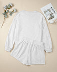 Bow Embroidered Pullover and Shorts Set