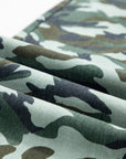 Camo Wide Leg Drawstring Denim Pants