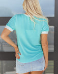 Ivey Colorblock Henley T Shirt