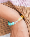 Gemma Crystal Beaded Elastic Bracelet