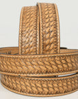 HILASON Western Genuine Leather Belt for Men Women Cowboy Cowgirl Handmade Unisex Full Grain Heavy Duty Tooled Belt for Jeans