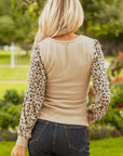 Quezia Ribbed Knit U Top