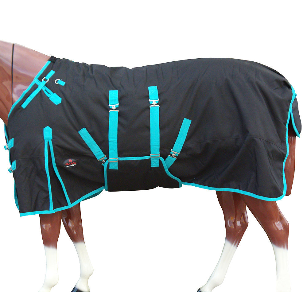 HILASON 1200D Winter Waterproof Poly Horse Turnout Blanket Belly Wrap | Turnout Blankets for Horses