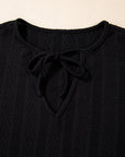 Poppy Textured Knit Drawstring Blouse