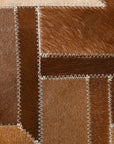 Hilason  Cowhide Leather Hair-On Patchwork Cushion Pillow Cover