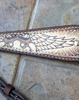 Hilason Western Horse Breast Collar Headstall American Leather Angel Wings