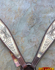 Hilason Western Horse Breast Collar Headstall American Leather Angel Wings