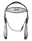 Hilason Western Horse Breast Collar Headstall American Leather Angel Wings