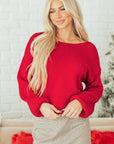 Addison Backless Bubble Sleeve Sweater