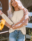 Mila Western Print Patch Long Sleeve Top