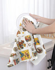 Vintage Cowgirl Collage Dish Towels Set of 2 Made in America