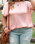 Nyomi Short Batwing Sleeve PLUS Top