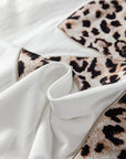 Leopard Bow Embroidered Short Sleeve T-Shirt
