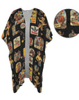 Baha Ranch Vintage Cowgirl Collage Kimono Coverup Duster