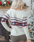 Aria Stripe Geometric Up Sweater