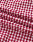 Plus Size Gingham Plaid Ruffle Contrast Trim Shorts