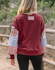 Hollihanna Sleeve Raw Seam Sweatshirt