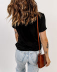 Molly Pumpkin Flower Graphic Top