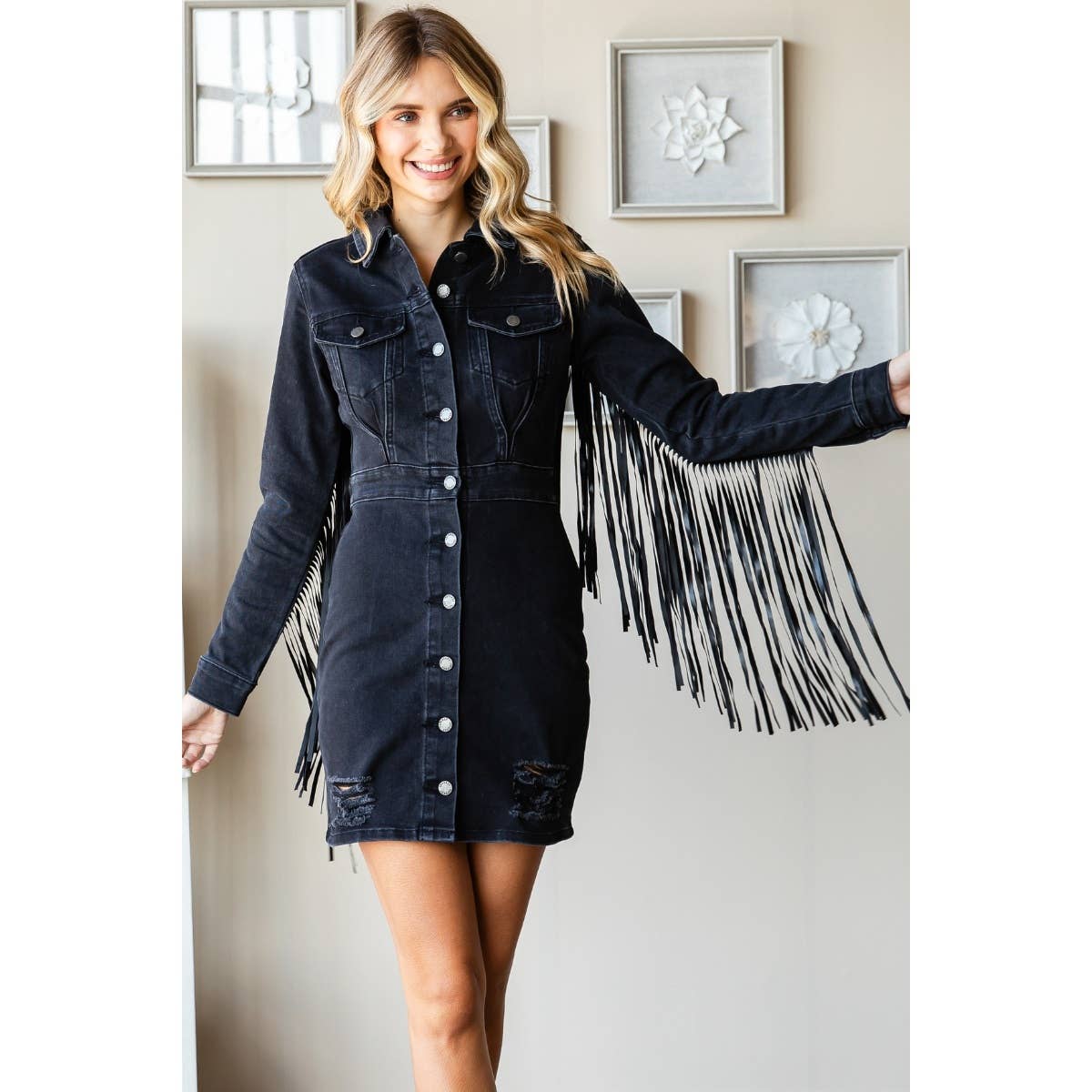 Fringe Western Mini Dress
