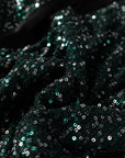 Sequin Open-Front Long Sleeve Cardigan