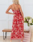 Floral Spaghetti Strap Empire Waist Maxi Dress