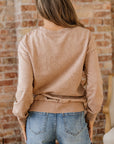 SAVED BY GRACE Embroidered Mineral Wash Sweatshirt