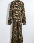 Leopard Patchwork Pullover and Drawstring Pant Set