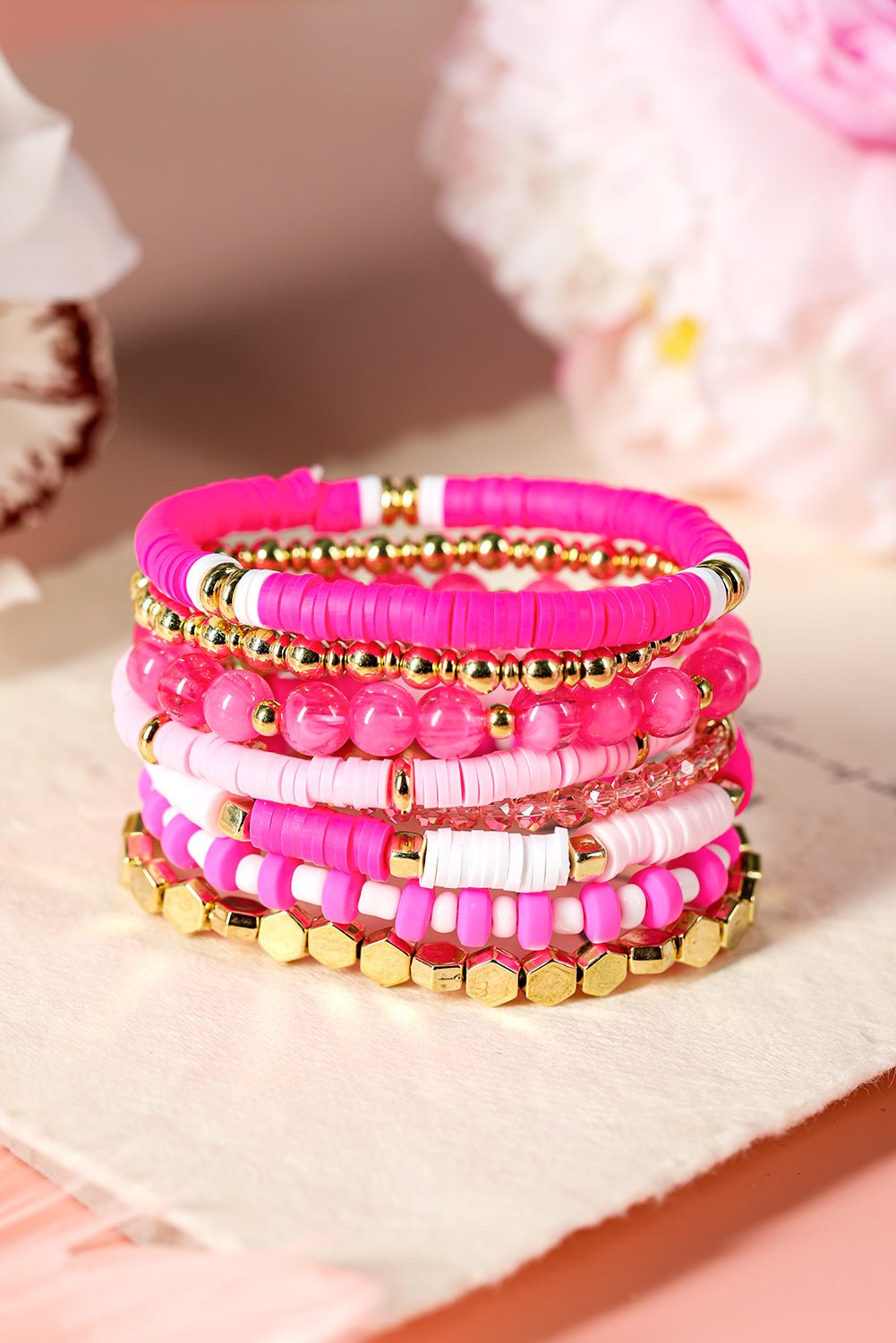 Dallas Beaded Elastic Bracelet Set