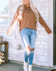 Jessiette Loved Print Corduroy Sweatshirt