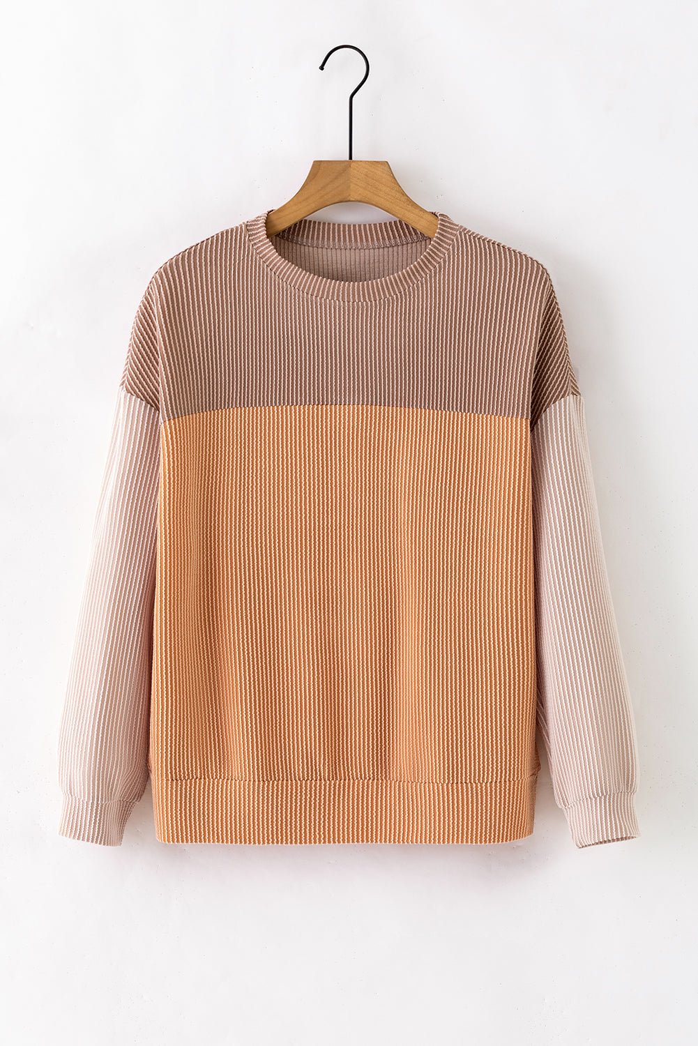 Adaline Ribbed Loose top Long Sleeve Top