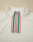 Aria Striped Collar Baggy Sweatshirt