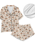 Baha Ranch Rodeo Cowboy Western Satin Ruffle Pajama Set