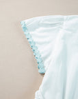 Colorblock Ricrac Trim Drawstring Waist Dress