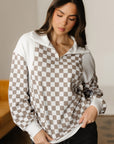 Rosalia Ribbed Patchwork Loose Sweatshirt