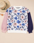 Lumivita Colorblock Sleeve Patchwork Sweater