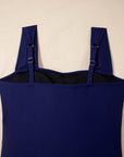 Square Neck Ruched One-Piece Swimsuit