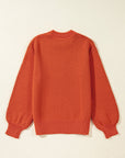 Halloween Pumpkin Face Drop Shoulder Sweater