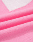 Heart Graphic Cropped Short Sleeve Sweater