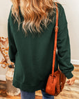 Oversized Drop Shoulder Split Hem Sweatshirt