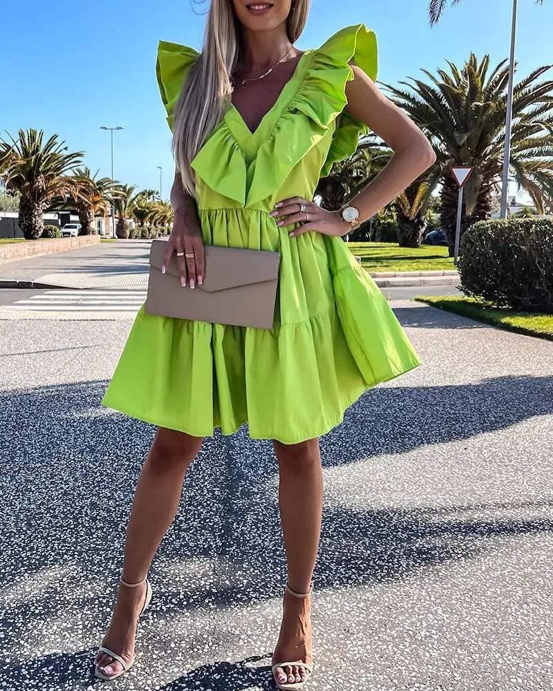 Ruffle Hem Spring Dress