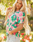 Jolene Ruched Short Sleeve Blouse
