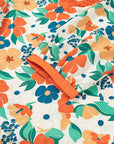 Lily Print Bracelet Sleeve Blouse