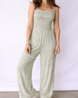 Calliope Square Sleeveless Floral Jumpsuit