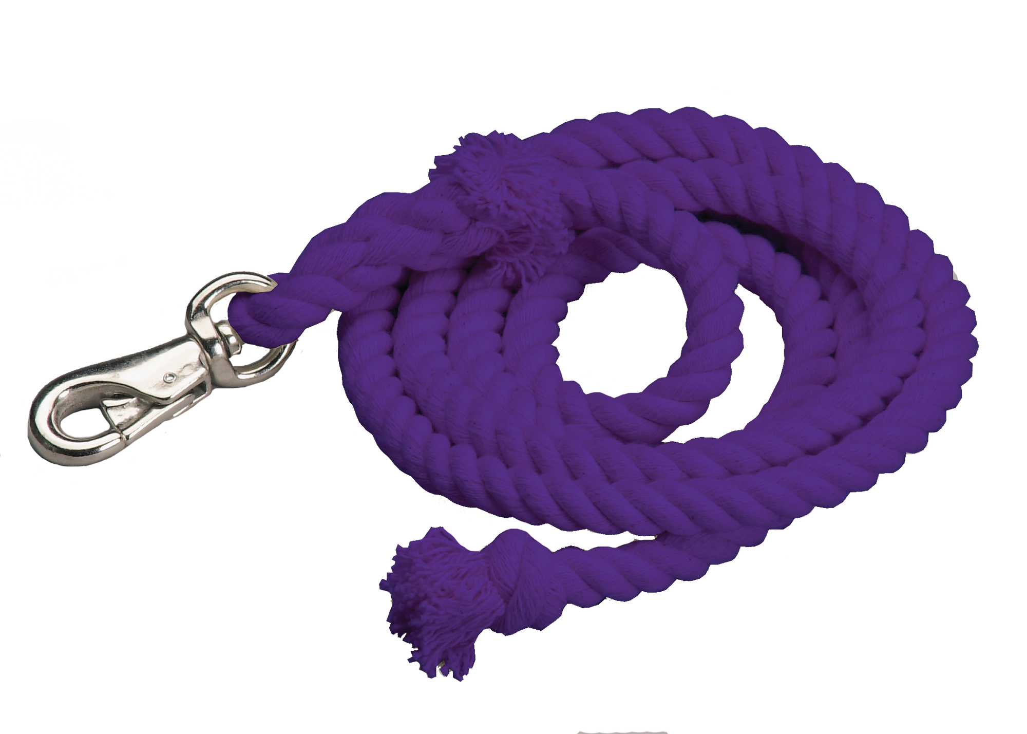 Cotton Lead Ropes - 10' with Bullsnap, Various Colors