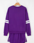Varsity Stripe Pullover and Mini Skirt Set