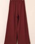 Solid Tied High-Waist Pleated Sweatpants