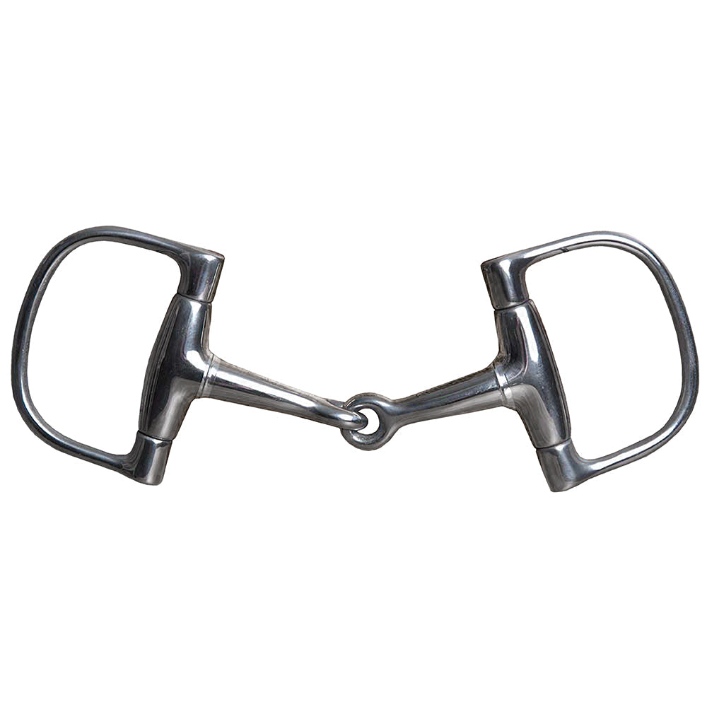 HILASON Western Horse Snaffle D Ring Bit  Solid Stainless Steel