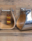 Hilason Western Wooden W/ Steel Horse Saddle Stirrups Pair W/ 5' Tread