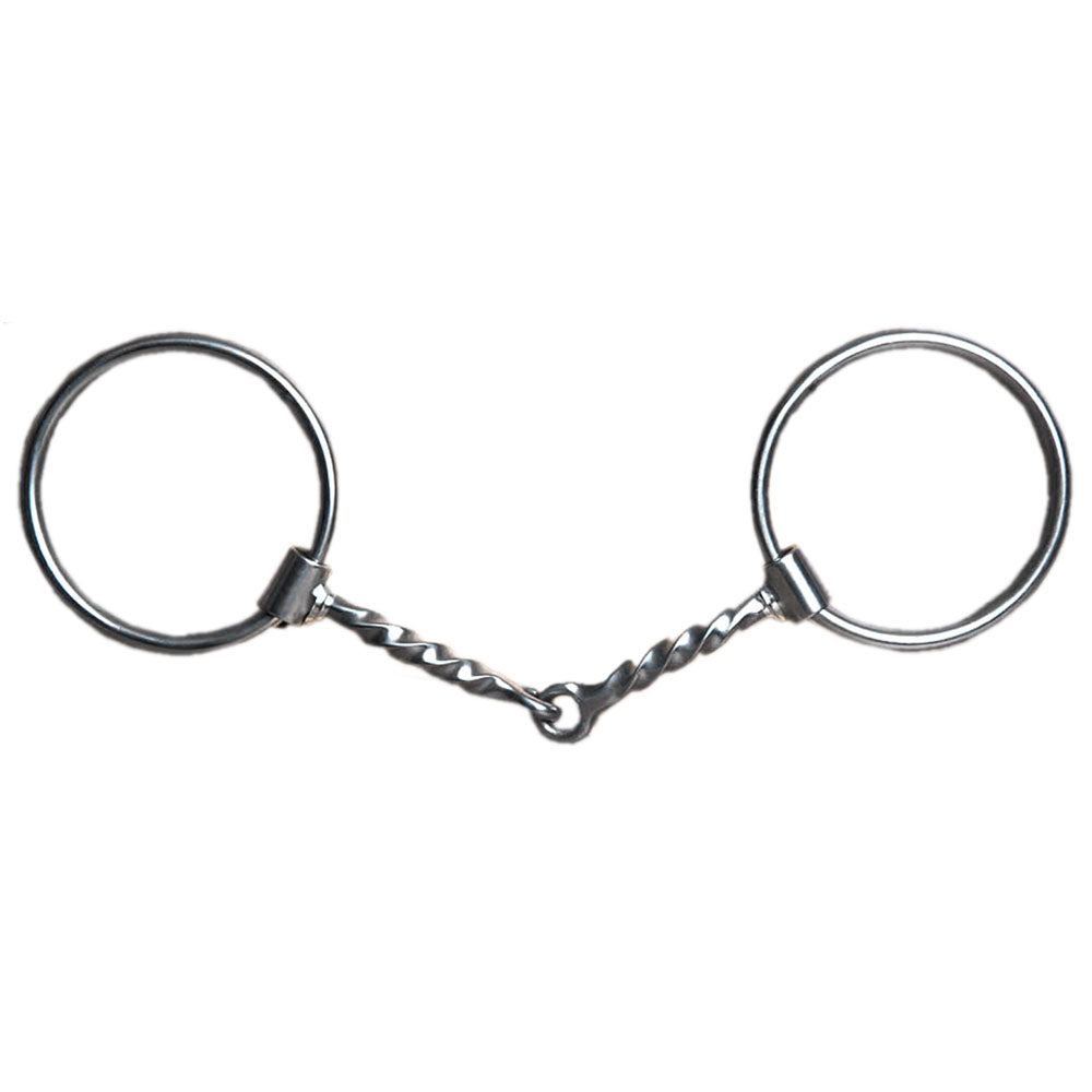 HILASON 5" Western O Ring Square Twist Horse Mouth Snaffle Bit W/ 3" | Stainless Steel