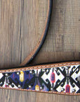 HILASON Western  Horse Leather Headstall & Breast Collar Tack Set Aztec